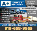 A+ TOWING & RECOVERY logo
