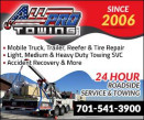 ALL PRO TOWING & TRUCK REPAIR logo