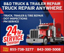 B&D TRUCK & TRAILER logo