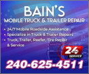 BAIN'S MOBILE TRUCK & TRAILER REPAIR logo