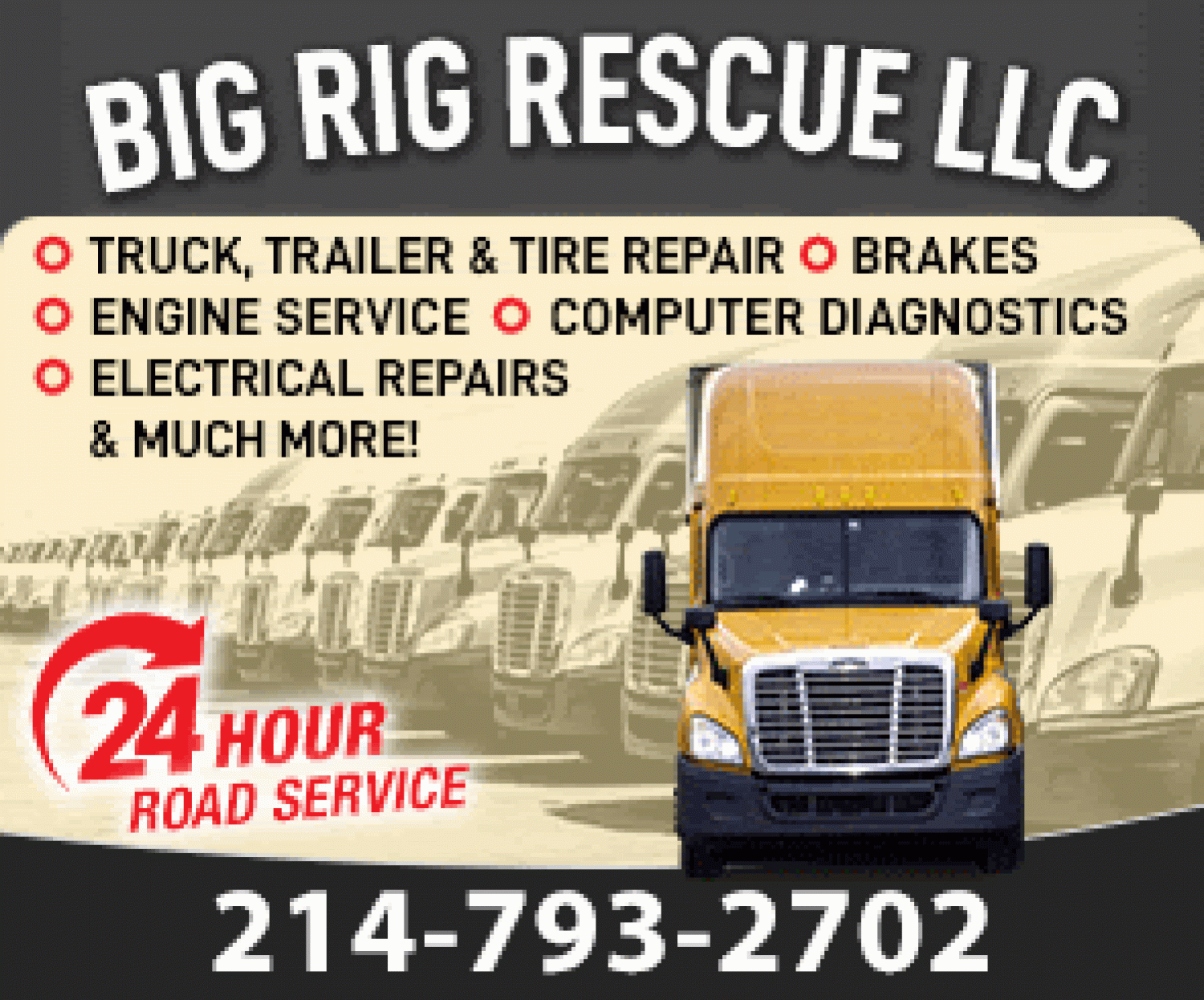 BIG RIG RESCUE in Corsicana, TX ・ 4 Road Service