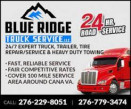 Blue Ridge Truck Service, LLC + Heavy Towing logo