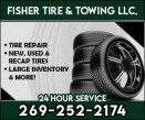 FISHER TIRE AND TOWING LLC. logo