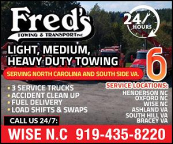 FRED'S TOWING and TRANSPORT - 919-435-8220 Logo