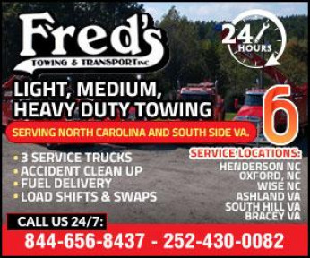 FRED'S TOWING & TRANSPORT INC. 844-656-8437 Logo