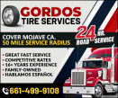 GORDOS TIRE SERVICES logo