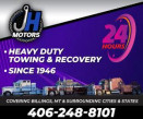 J H MOTORS INC. CALL FOR HEAVY DUTY TOWING! logo