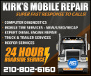 Kirk's Mobile Repair LLC. 210-802-6160 logo