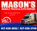 MASON'S MOBILE TRUCK and AUTO REPAIR logo