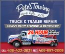 PETE'S TOWING & MOBILE REPAIR LLC. logo