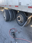 The RUSH HOUR TRUCK & CAR MOBILE TIRE SERVICE service vehicle A photo of the RUSH HOUR TRUCK & CAR MOBILE TIRE SERVICE service truck