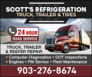 SCOTT'S REFRIGERATION TRUCK TRAILER AND TIRES logo