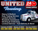 UNITED TOWING SERVICE logo