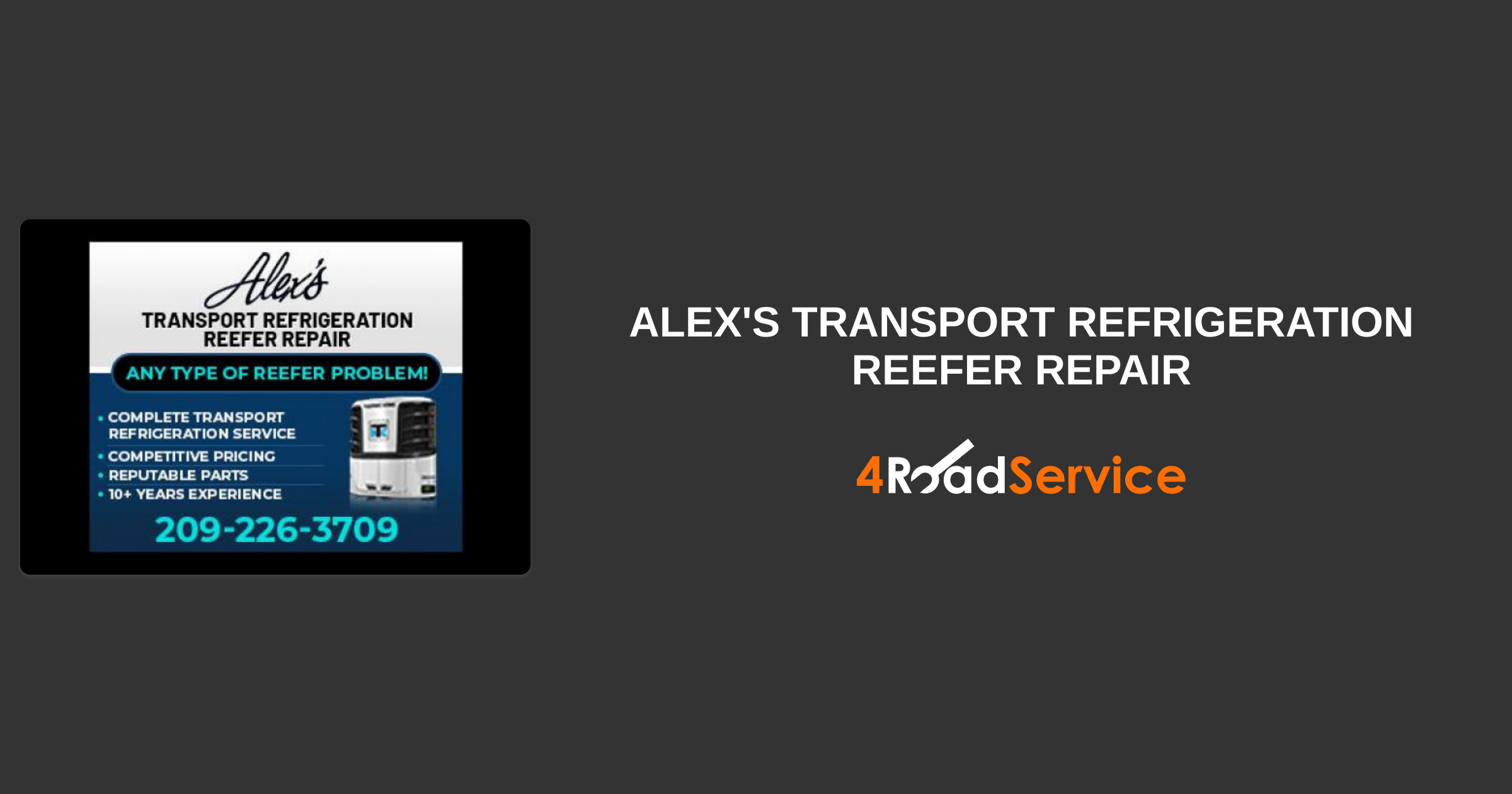 ALEX'S TRANSPORT REFRIGERATION REEFER REPAIR in Salinas, CA ・ 4 Road ...