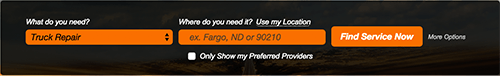 A screenshot of a search being entered using latitude and longitude
